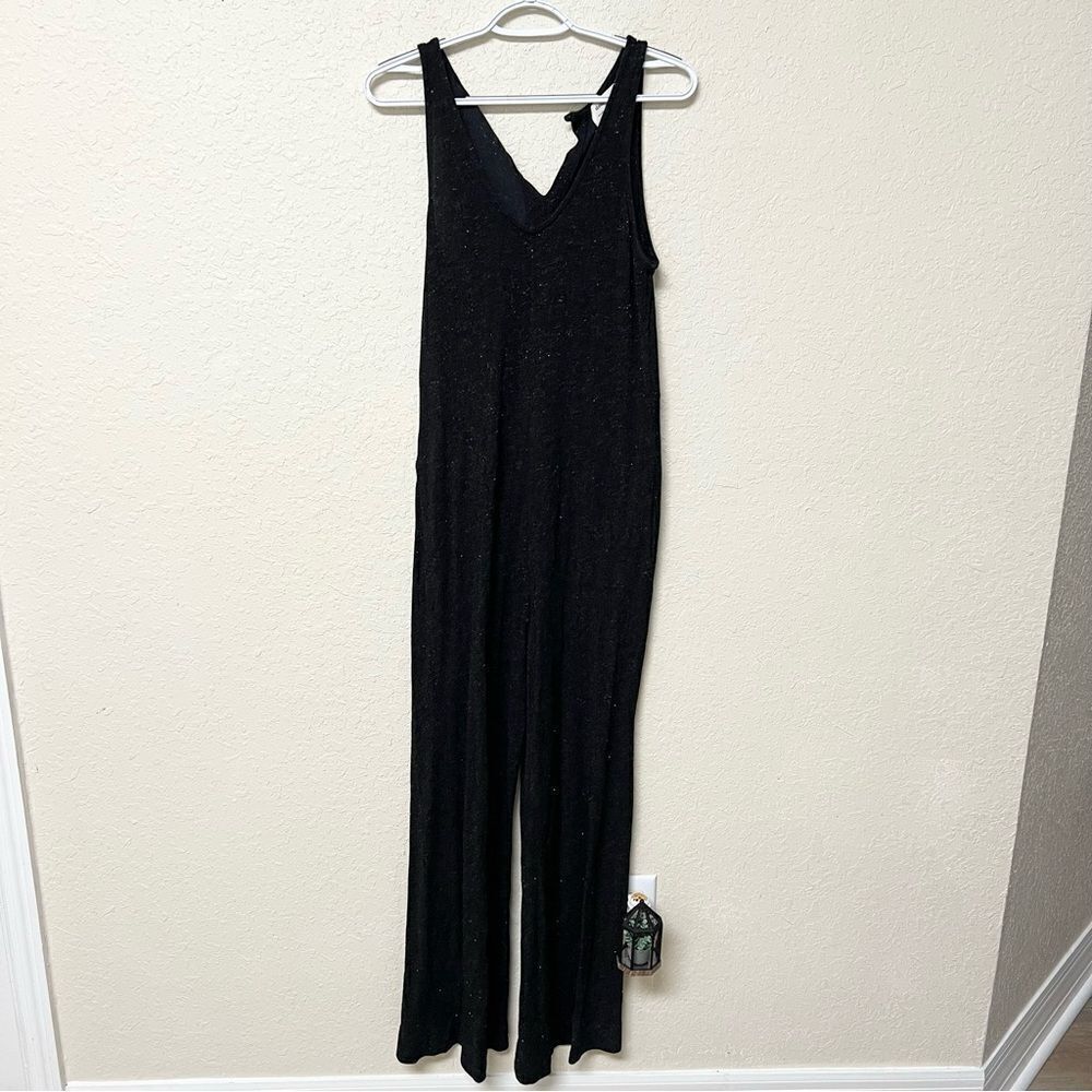 Anthropologie Cloth & Stone Jumpsuit Sleeveless Pockets Gray Heather Size S